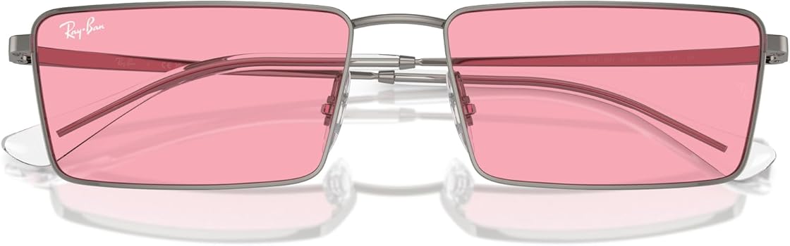 Amazon.com: Ray-Ban RB3741 Emy Sunglasses, Gunmetal/Pink, 56 mm